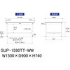 SUP-1590TT-WW �y�ʍ�Ƒ�/�ω׏d150kg_�Œ莮_�S�ʒI�t_���[�N�e�[�u��150�V���[�Y_�ሳ�����~���V�� �R���H�� 19856464