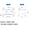 SUPC-1590T-WW �y�ʍ�Ƒ�/�ω׏d128kg_�ړ���_���ʒI�t_���[�N�e�[�u��150�V���[�Y_�ሳ�����~���V�� �R���H�� 19856595