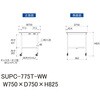 SUPC-775T-WW �y�ʍ�Ƒ�/�ω׏d128kg_�ړ���_���ʒI�t_���[�N�e�[�u��150�V���[�Y_�ሳ�����~���V�� �R���H�� 19856604