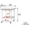 SUPC-775TT-WW 軽量作業台/耐荷重128kg_移動式_全面棚付_ワークテーブル150シリーズ_低圧メラミン天板 山金工業 19856638