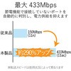 WDC-433SU2M2BK Wi-Fi[^[ LAN A_v^ 433Mbps 11ac USB2.0 GR 20112374