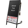 ブラックサポートサインショートストレッチャーブラックボード 常磐精工