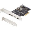 PCI ExpressgJ[h/PCIe 3.0 x4/4x USB-C + 1x USB-A 3.2 Gen 2 10Gbps/3A15W/Windows Linux/PCIe USB C݃{[h