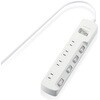 T-E7A-2420WH 電源タップ 延長コード 4個口 2P スイッチ付(個別・一括) 省エネ スイングプラグ コンセント エレコム 20756925