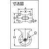HTTK-100G プレス製グレーゴムキャスター ハイテンキャスター(タイヤ痕レスタイプ) TRUSCO 20790884