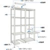 TUG60073Z5 中量ボルトレス棚 TUG型 (600kgタイプ、高さ2100mm、5段タイプ)単体型 TRUSCO 20803807