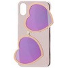 iPhone XS/iPhone X 【Lucy】ハートミラーサングラス付ハードケース LEPLUS