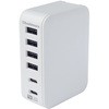 USBポート付AC充電器 AC USBA4+C2 6A 自動識別 リバーシブル カシムラ