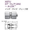 A-LOK チューブ継手(X6TU 37°フレア(AN)～ インチ) Parker