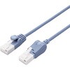 LD-GPATSV/BU20 LANケーブル Cat6A準拠 スリム タテスイング×ストレート 高速 10Gbps ストレート 爪折れ防止 エレコム 21245247