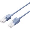LD-GPATWV/BU20 LANケーブル Cat6A準拠 スリム タテスイング×ヨコスイング 高速 10Gbps ストレート 爪折れ防止 エレコム 21245299