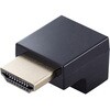 AD-HDAABS02BK HDMI変換アダプタ L字 90度 オスメス変換 HDMIケーブル 延長コネクタ 4K 60p 金メッキ エレコム 21491498
