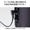 AD-HDAABS02BK HDMI変換アダプタ L字 90度 オスメス変換 HDMIケーブル 延長コネクタ 4K 60p 金メッキ エレコム 21491498