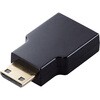 AD-HDACS3BK HDMI変換アダプタ 【Mini HDMI(タイプC)オス - HDMI(タイプA)メス】 4K 60P スリムコネクタ エレコム 21491525