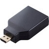 AD-HDADS3BK HDMI変換アダプタ 【Micro HDMI(タイプD)オス - HDMI(タイプA)メス】 4K 60P スリムコネクタ エレコム 21491534