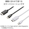 AD-MDPHDMI10BK HDMI変換ケーブル ミニディスプレイポート-HDMI デジタル音声出力 エレコム 23596335