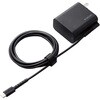 ACDC-PD2545BK ACアダプター USB TypeC 充電器 45W 長さ1.8m ケーブル一体型 Type-C×1 PD対応 エレコム 24824286
