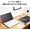 ACDC-PD2545BK ACアダプター USB TypeC 充電器 45W 長さ1.8m ケーブル一体型 Type-C×1 PD対応 エレコム 24824286