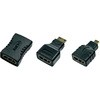 HDMI中継・Mini・MicroHDMI変換アダプタ3点セット Vodaview