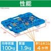 MPK-500NS-B 連結式ルートバン メッシュタイプ 515X385 ナイロン車輪 自在側ストッパー付 TRUSCO 25260684