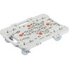 MPK-500NS-W 連結式ルートバン メッシュタイプ 515X385 ナイロン車輪 自在側ストッパー付 白 TRUSCO 25260727