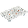 MPK-600NS-W 連結式ルートバン メッシュタイプ 615X415 ナイロン車輪 自在側ストッパー付 白 TRUSCO 25260964
