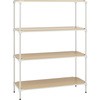 ウッドシェルフ・ナチュラルウッド・ホワイトフレーム 棚用 ERECTA(エレクター)