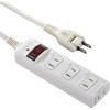 発煙ガード 一括集中スイッチ兼用過電流防止ブレーカー付電源タップ 雷ガード オーム電機