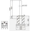 KS55CKG-1フックナシ ピラー型スタンダード(ステンレスタイプ) 帝金 25960148