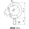 AK17031 アイボルト ステンレス フック付 ラクテム 25961515