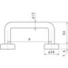HMSH12-100 ステンレス取手H型 マグネット付 ラクテム 25968979