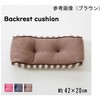 クッション 低反発 使用 腰当て マイクロファイバー 無地 『エルマー』 約42×20cm アズワン