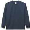 4.3オンスドライロングスリーブTシャツ ポリジン加工 ネイビー MS1609-8シリーズ LIFEMAX