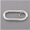 カラビナ リング付/ステンレス製 90×10mm アズワン