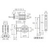 EA951KG-15 引戸鎌錠 間仕切錠/白 28-36mm/51mm エスコ 26461814
