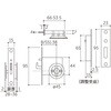 EA951KG-22 ケース引戸鎌錠 片面サムターン/GB 28-40mm/38mm エスコ 26461866