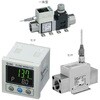 水用 デジタルフロースイッチ(4チャンネルフローモニタ 分離型/モニタ部) (PF2W20～) SMC