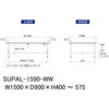 SUPAL-1590-WW �y�ʍ�Ƒ�/�ω׏d150kg_��������_���[�N�e�[�u��150�V���[�Y_�ሳ�����~���V�� �R���H�� 26814280