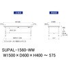 SUPAL-1560-WW �y�ʍ�Ƒ�/�ω׏d150kg_��������_���[�N�e�[�u��150�V���[�Y_�ሳ�����~���V�� �R���H�� 26814298