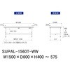 SUPAL-1560T-WW �y�ʍ�Ƒ�/�ω׏d150kg_��������_���ʒI�t_���[�N�e�[�u��150�V���[�Y_�ሳ�����~���V�� �R���H�� 26814474