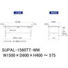 SUPAL-1560TT-WW �y�ʍ�Ƒ�/�ω׏d150kg_��������_�S�ʒI�t_���[�N�e�[�u��150�V���[�Y_�ሳ�����~���V�� �R���H�� 26814648