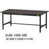軽量作業台/耐荷重150kg_ブラックシリーズ_固定式H740_ワークテーブル150シリーズ 山金工業