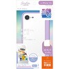 iPhone 16e [Flip Shell MyFav] 背面クリア推し活フリップシェルケース パープル トリニティ
