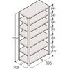 軽量棚ERR開放型H1800 有効棚 6段＜配送時組立サービス付＞ イトーキ