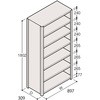 軽量棚ERR密閉型H1800 有効棚 6段＜配送時組立サービス付＞ イトーキ