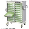 Nカート与薬ワイド 1列12段 MCR384HT ホワイト  散薬トレー 25-2268-07 河淳