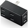 T-TR02-2300BK 電源タップ 3個口 2P 前面2個口+下面1個口 トリプルタップ  分配タップ コンセント エレコム 31338983