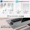 DM-126MW(41335) 斜めカット デスクマット 下敷き付き グレー 半光沢 マウス対応 軟質 PLUS(プラス)[文具] 31531544