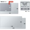 DM-010MW(41337) 斜めカット デスクマット 下敷き付き グレー 半光沢 マウス対応 軟質 PLUS(プラス)[文具] 31531562