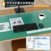 DM-146MW(41338) 斜めカット デスクマット 下敷き付き グリーン 半光沢 マウス対応 軟質 PLUS(プラス)[文具] 31531578